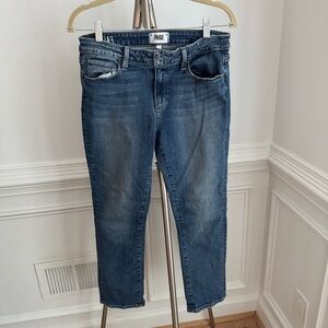 Paige Brigitte Medium Wash Straight Leg Jeans Size 28